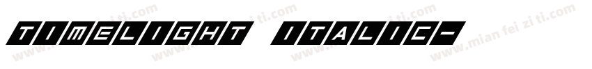 timelight italic字体转换